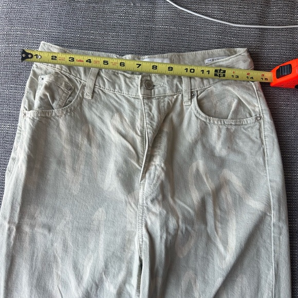 Zara khaki pattern crop jeans - Picture 4 of 6